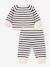 Ensemble 2 pièces bébé en tricot rayé laine et coton PETIT BATEAU blanc imprimé 2 - vertbaudet enfant 