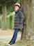 Doudoune longue à capuche doublée maille polaire garçon GRIS 1 - vertbaudet enfant 
