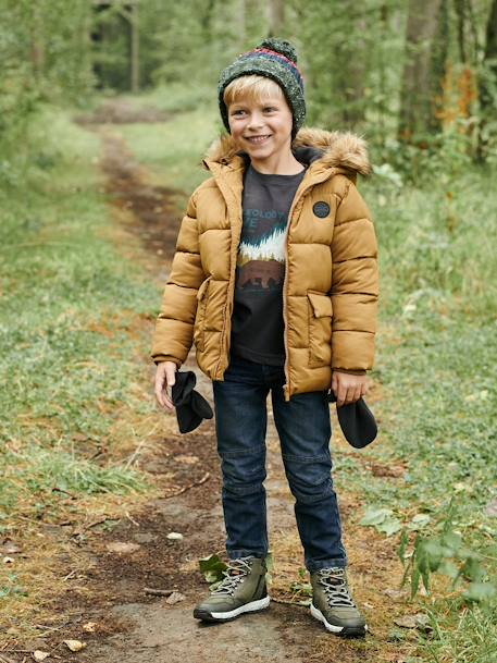 Jean garçon droit indestructible morphologique MEDIUM denim brut+denim stone 6 - vertbaudet enfant 