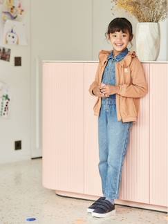 Combinaison en jean style "worker" fille  - vertbaudet enfant