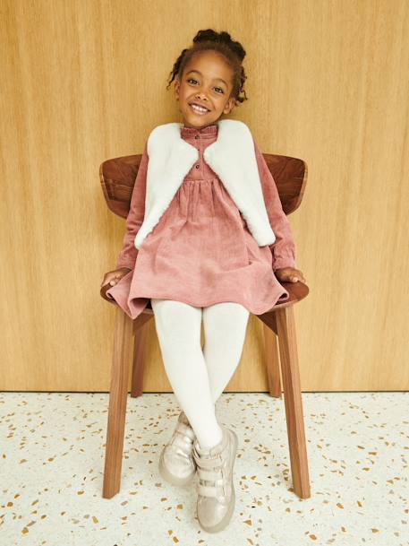 Gilet sans manches fille fausse fourrure BLANC CLAIR UNI+marron imprimé 5 - vertbaudet enfant 