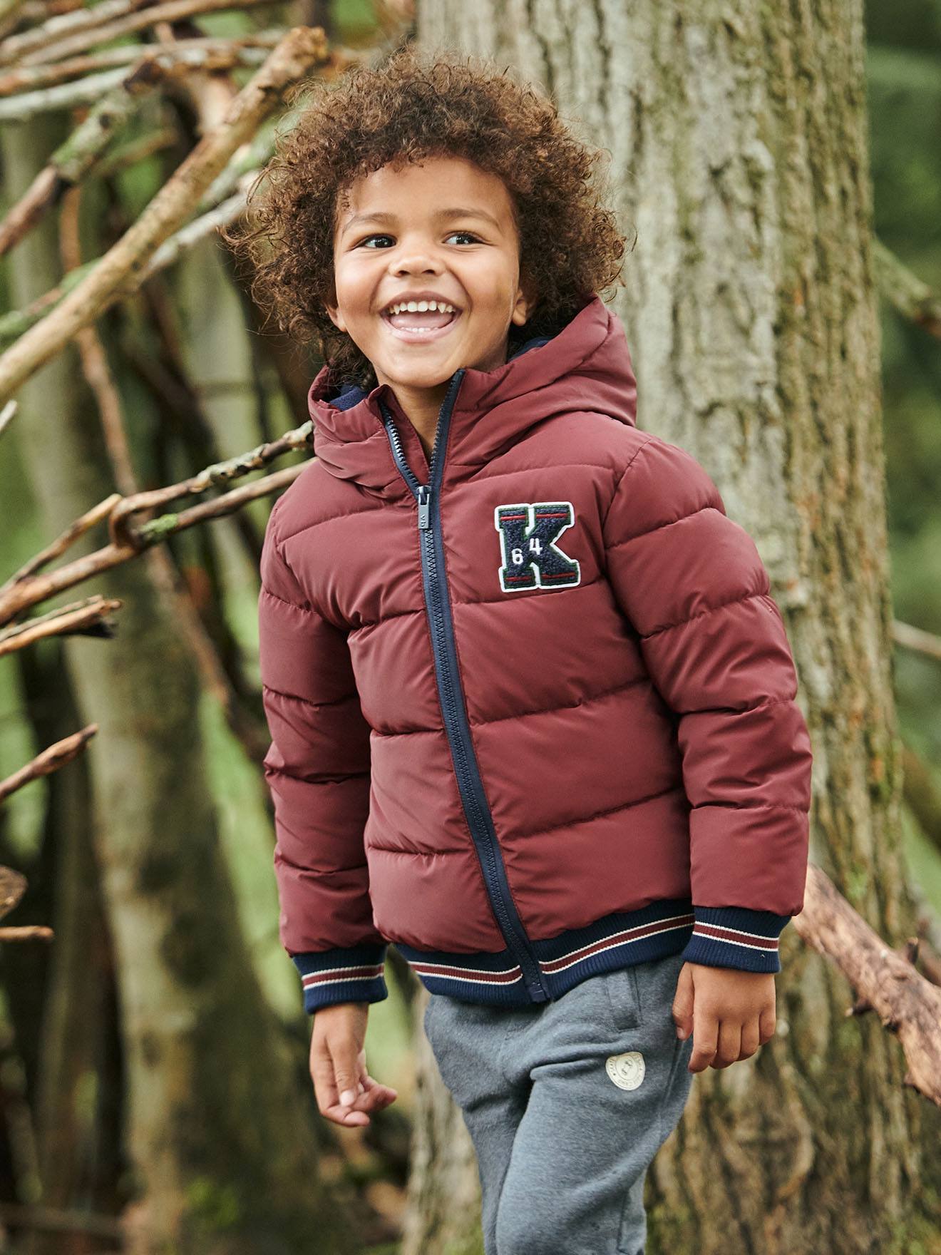 Manteau Enfant Garçon Doudoune à Capuche - Parka Hiver Épaisse Chaud Matelassée
