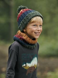 Garçon-Accessoires-Chapeau-Bonnet garçon en maille bandes colorées