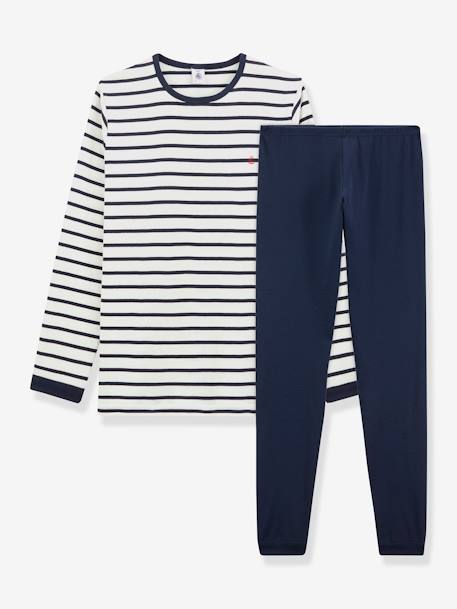 Pyjama marinière garçon écru 1 - vertbaudet enfant 