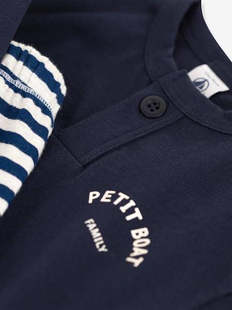 Ensemble cadeau bébé : tee-shirt et pantalon - PETIT BATEAU marine 3 - vertbaudet enfant 
