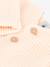 Cardigan bébé tricot point mousse en coton bio PETIT BATEAU blanc+rose 3 - vertbaudet enfant 