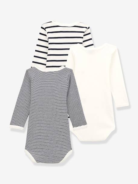Lot de 3 bodies manches longues blanc+lot blanc 2 - vertbaudet enfant 