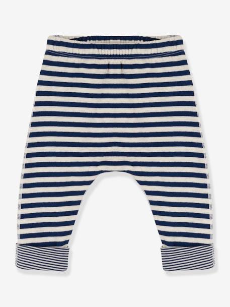 Pantalon bébé rayé en tubique - PETIT BATEAU bleu 4 - vertbaudet enfant 
