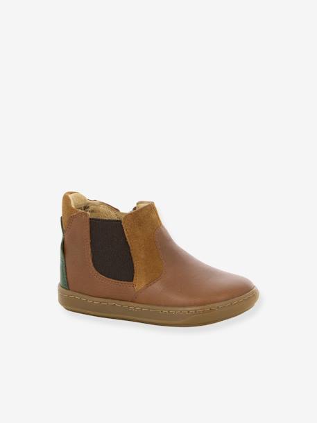 Boots bébé Bouba Chelsea Formosa caramel+marine 3 - vertbaudet enfant 