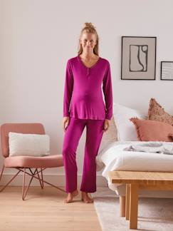 Vêtements de grossesse-Allaitement-Ensemble 2 pièces pyjama grossesse et allaitement