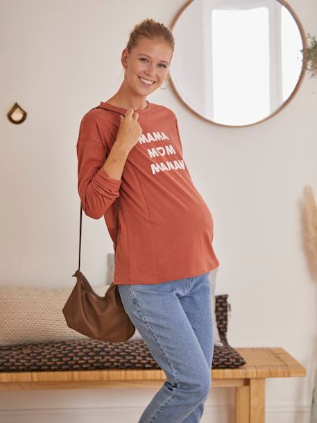T-shirt à message grossesse et allaitement Chocolat 4 - vertbaudet enfant 
