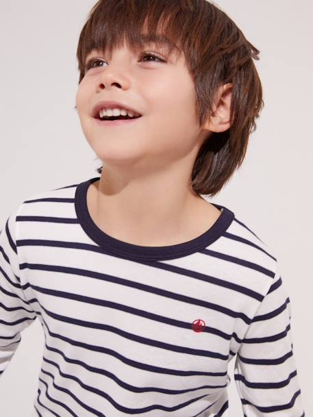 Pyjama marinière garçon écru 4 - vertbaudet enfant 