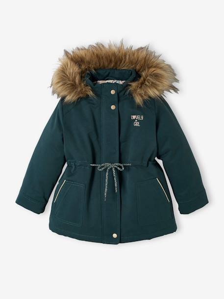 Parka fille 3 en 1 hiver à capuche kaki+PURPLE DARK+Vert+vert de gris 36 - vertbaudet enfant 
