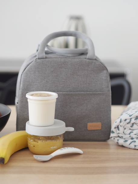 Sac repas isotherme gris chiné 1 - vertbaudet enfant 
