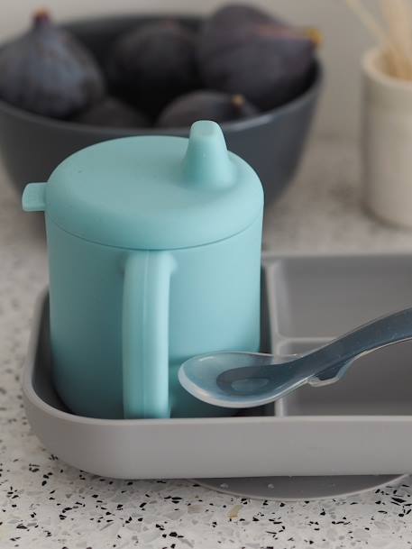 Coffret d'apprentissage 3 pièces en silicone bleu 3 - vertbaudet enfant 