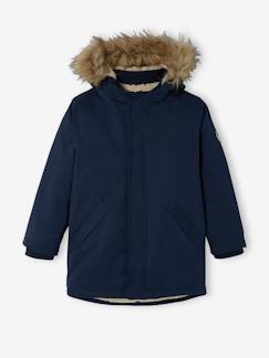 Garçon-Manteau, veste-Manteau, parka-Parka à capuche doublée sherpa garçon garnissage polyester recyclé