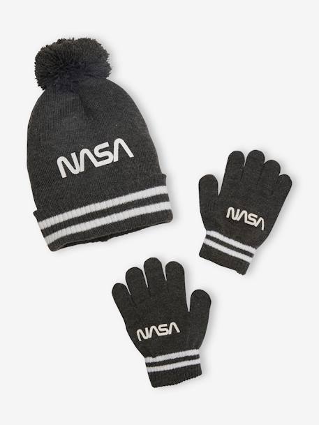 Ensemble garçon NASA® bonnet + gants Gris anthracite 1 - vertbaudet enfant 
