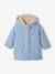 Manteau en drap de laine bébé doublé de fausse fourrure bleu ciel 1 - vertbaudet enfant 