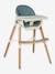 Chaise haute évolutive 2 hauteurs  High & Low bleu+gris/bois 1 - vertbaudet enfant 