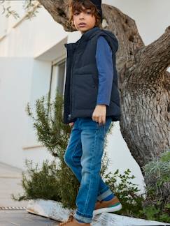 Garçon-Manteau, veste-Doudoune-Doudoune sans manches à capuche garçon garnissage en polyester recyclé
