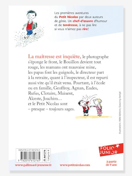 Le Petit Nicolas - GALLIMARD JEUNESSE blanc 2 - vertbaudet enfant 