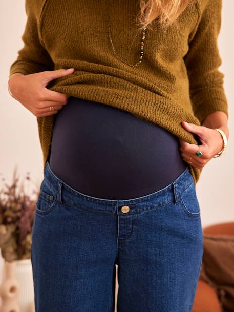 Jean Wide Leg de grossesse entrejambe 78 cm Bleu denim 4 - vertbaudet enfant 