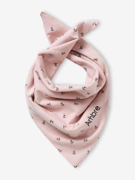 Ensemble bonnet + moufles + foulard bébé fille en maille imprimée personnalisable bois de rose 9 - vertbaudet enfant 