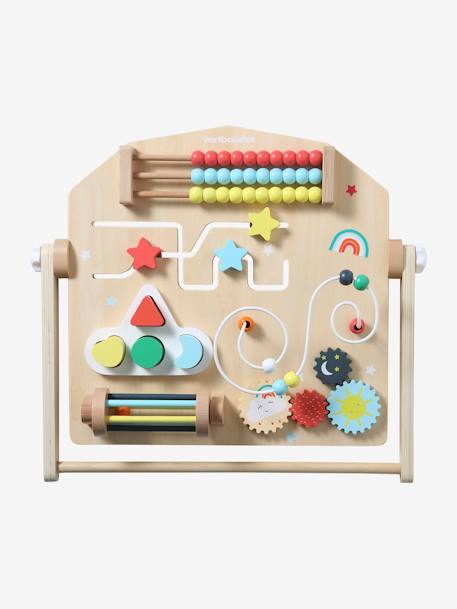 Planche d'activités verticale en bois FSC® beige+multicolore 14 - vertbaudet enfant 