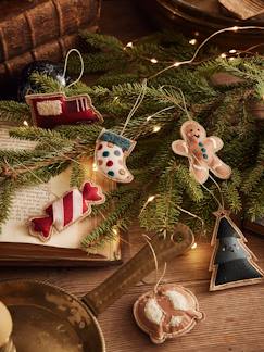Linge de maison et décoration-Décoration-Lot de 6 décorations de Noël en velours à suspendre