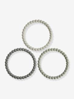 Jouet-Premier âge-Lot de 3 bracelets de dentition perles - MUSHIE