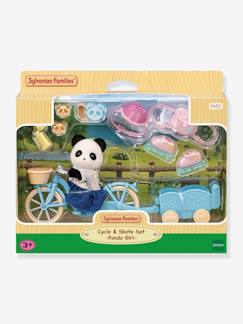 Jouet-Jeux d'imagination-Figurines, mini mondes, héros et animaux-La fille panda, son vélo et sa remorque - SYLVANIAN FAMILIES