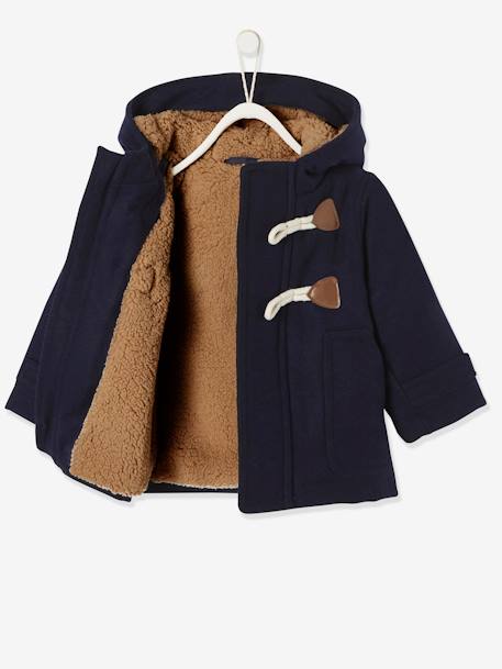 Manteau duffle-coat bébé avec capuche encre+gris chine 4 - vertbaudet enfant 