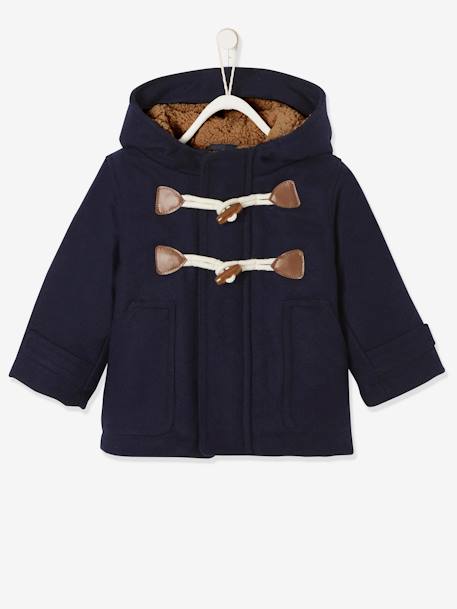 Manteau duffle-coat bébé avec capuche encre+gris chine 3 - vertbaudet enfant 
