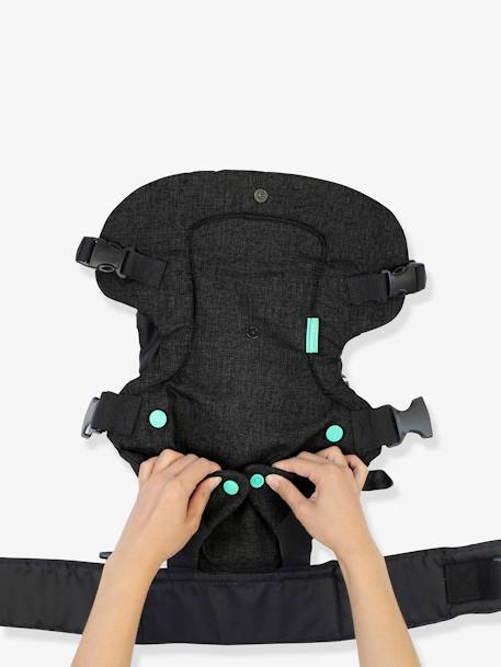 Porte-bébé avec bavoir lavable Flip 4 en 1 noir 2 - vertbaudet enfant 