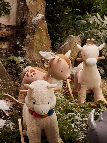 Faon à bascule en bois FSC® Beige 5 - vertbaudet enfant 