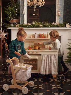 Idées cadeaux bébés et enfants-Jouet-Jeux d'imitation-Cuisinette équipée avec rideau - en bois FSC®
