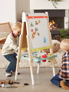 Idées cadeaux bébés et enfants-Tableau pliable et réglable en hauteur 3 en 1 en bois FSC®