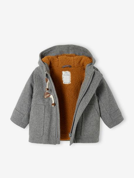 Manteau duffle-coat bébé avec capuche encre+gris chine 8 - vertbaudet enfant 