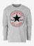 Tee-shirt enfant manches longues Chuck Patch CONVERSE blanc+gris 3 - vertbaudet enfant 