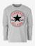 Tee-shirt enfant manches longues Chuck Patch gris 1 - vertbaudet enfant 