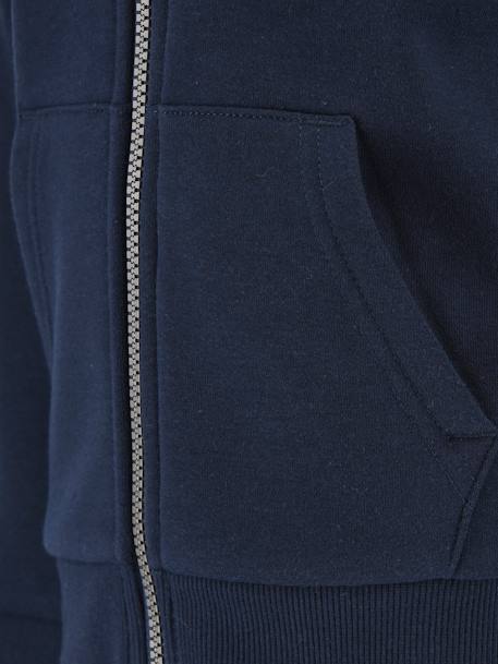 Sweat zippé gris+marine 7 - vertbaudet enfant 