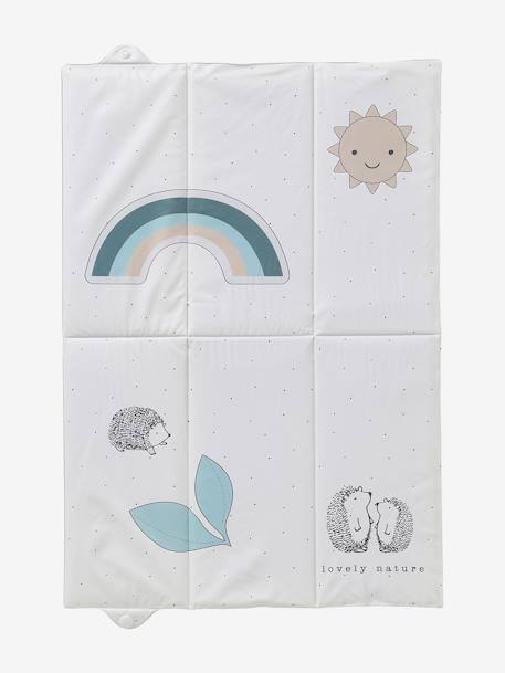 Tapis à langer de voyage LOVELY NATURE blanc imprimé+Cherry 7 - vertbaudet enfant 