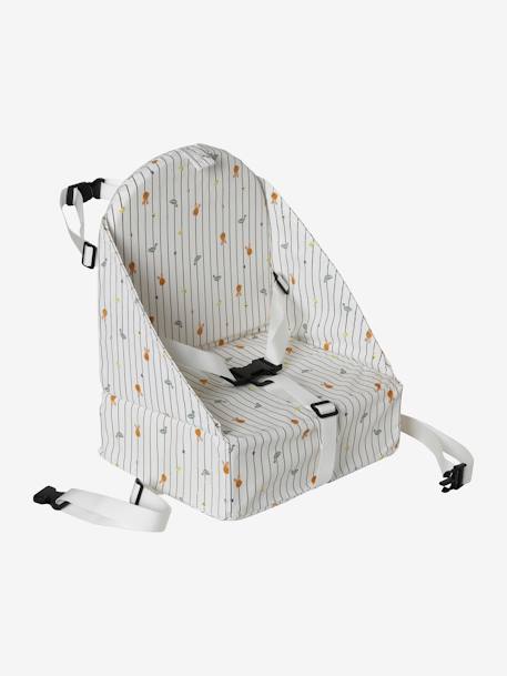 Rehausseur de chaise beige imprimé+Cherry+dans les bois+green forest+gris+Minisaurus+Mon coeur+Oies+rayé blanc 42 - vertbaudet enfant 