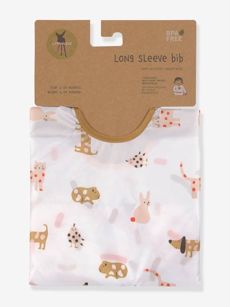 Lot de 2 bavoirs manches longues LÄSSIG bleu glacier+blush+Happy Rascals Cœur+Happy Rascals Smile+lilas+Little Forest lapin - Rose + b+Little Forest Renard - Vert ol+Little Mateys orange épicée+Little Mateys royal bleu+Tiny Farmer Mouton - Blanc+vert 40 - vertbaudet enfant 