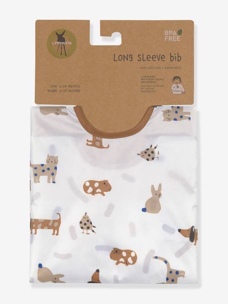 Lot de 2 bavoirs manches longues LÄSSIG bleu glacier+blush+Happy Rascals Cœur+Happy Rascals Smile+lilas+Little Forest lapin - Rose + b+Little Forest Renard - Vert ol+Little Mateys orange épicée+Little Mateys royal bleu+Tiny Farmer Mouton - Blanc+vert 48 - vertbaudet enfant 