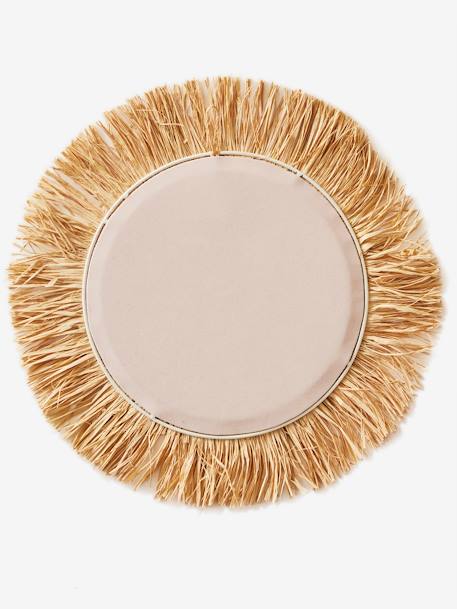 Miroir rond raphia beige / rose 5 - vertbaudet enfant 