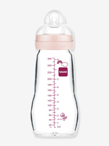 Biberon verre 260 ml Feel Good débit 2 beige+bleu+rose 14 - vertbaudet enfant 