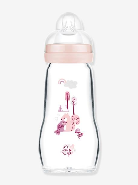 Biberon verre 260 ml Feel Good débit 2 beige+bleu+rose 13 - vertbaudet enfant 