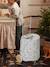 Panier de courses à roulettes en métal, tissu et bois FSC® gris 1 - vertbaudet enfant 