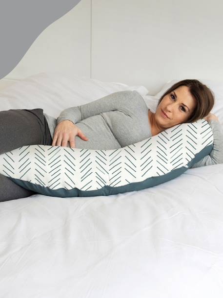 Coussin de maternité Doomoo beige imprimé+Buddy ethnic+Buddy taupe+Tetra sand 3 - vertbaudet enfant 